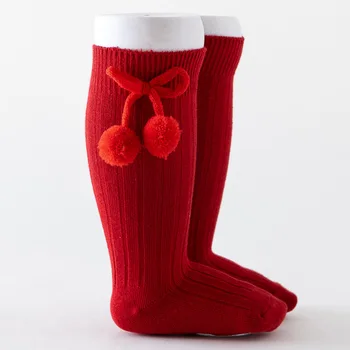 Детски Чорапи Принцеси за момичета, Памучни Чорапи-тръби за деца, Красиви Вълнени терлици до коляното за Деца, Коледни чорапи от 0 до 7 години