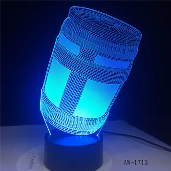 Пыхтящий Стомна 3D Led Лампа На Батерии лека нощ Конфигурирате 7 Цвята Декор Променя от Светлинно Шоу на Детски Подарък AW-1713
