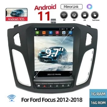 Авто Мултимедиен Плеър За Ford Focus 2012-18 Вертикален екран на Android 11 Радиото в автомобила MP5 Мултимедиен Плеър Wifi BT USB Canbus