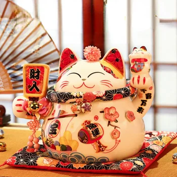 Щастливата Котка Украса Японската Керамична Касичка Магазин Касата Творческа Обстановка Откриването На Коледни Подаръци Начало Декор Щастлив Котка