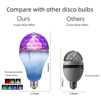Проектор С RGB Лампа С Лампа 10*7,8 см 3,9*3.1 инча 50-60 Hz 6 W Регулируема с Автоматично Led За Празнични партита Disco KTV